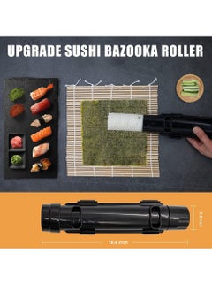 Uwals Sushi making kit, sushi rocket launcher drum kit, beginner sushi kit, with bamboo sushi mat, rocket launcher drum, rice paddles, rice spreader, chopsticks, dipping plate, avocado slicer, sushi brush  - Image 3