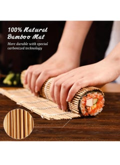 Uwals Sushi making kit, sushi rocket launcher drum kit, beginner sushi kit, with bamboo sushi mat, rocket launcher drum, rice paddles, rice spreader, chopsticks, dipping plate, avocado slicer, sushi brush  - Image 5