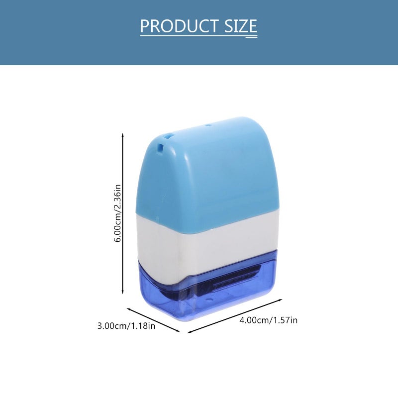 Blue Privacy Roller Stamp Refillable Envelope Opener Secure Ink Stamp for Personal Information Protection Home Use - Image 4