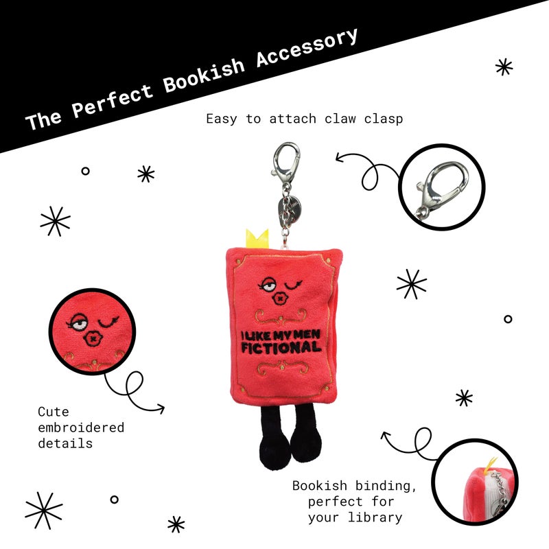 Punchkins Plush Book Keychain â€“ Funny Mini Book Bag Charm for Keys, Backpack or Purse â€“ Cute Novelty Gift - Book Boyfriend - Image 3