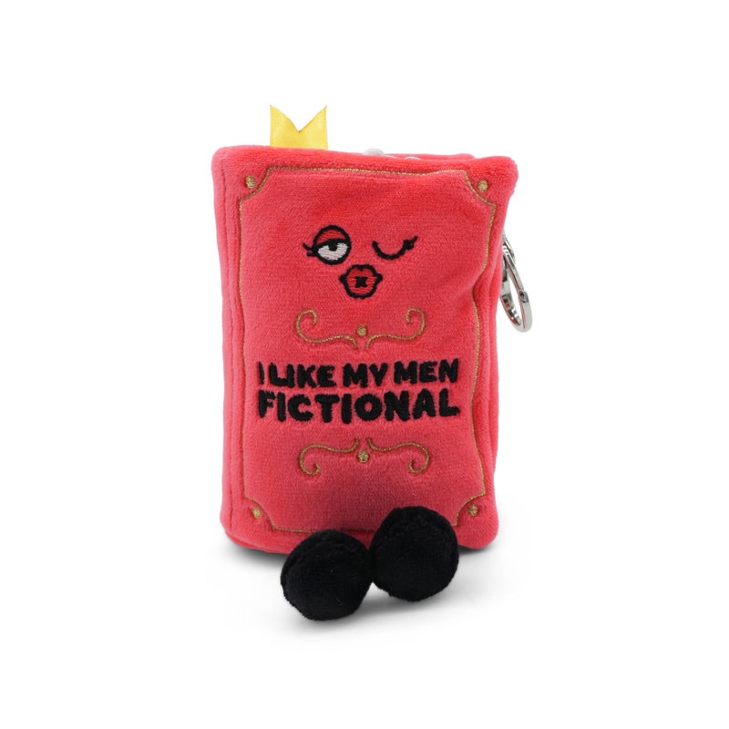 Punchkins Plush Book Keychain â€“ Funny Mini Book Bag Charm for Keys, Backpack or Purse â€“ Cute Novelty Gift - Book Boyfriend - Image 4