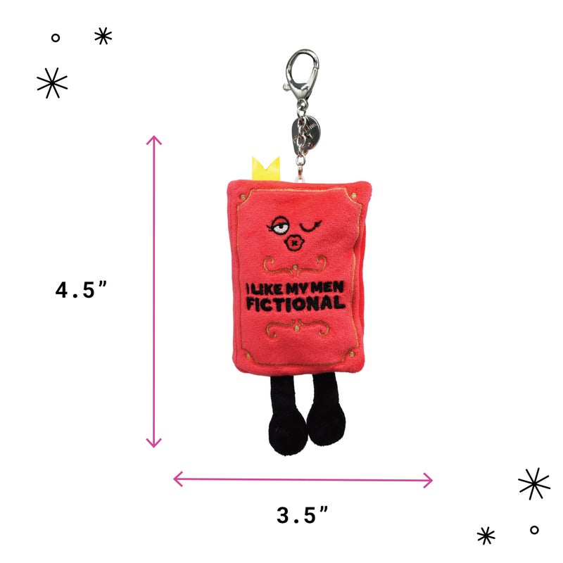 Punchkins Plush Book Keychain â€“ Funny Mini Book Bag Charm for Keys, Backpack or Purse â€“ Cute Novelty Gift - Book Boyfriend - Image 2