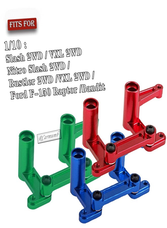 RCarmumb RC Upgrades Parts for 1/10 Slash VXL 2WD/Rustler VXL 2WD/Bandit VXL 2WD,Aluminum Steering Bellcranks Drag Link with Ball Bearings,Replace 3743,Green - Image 3