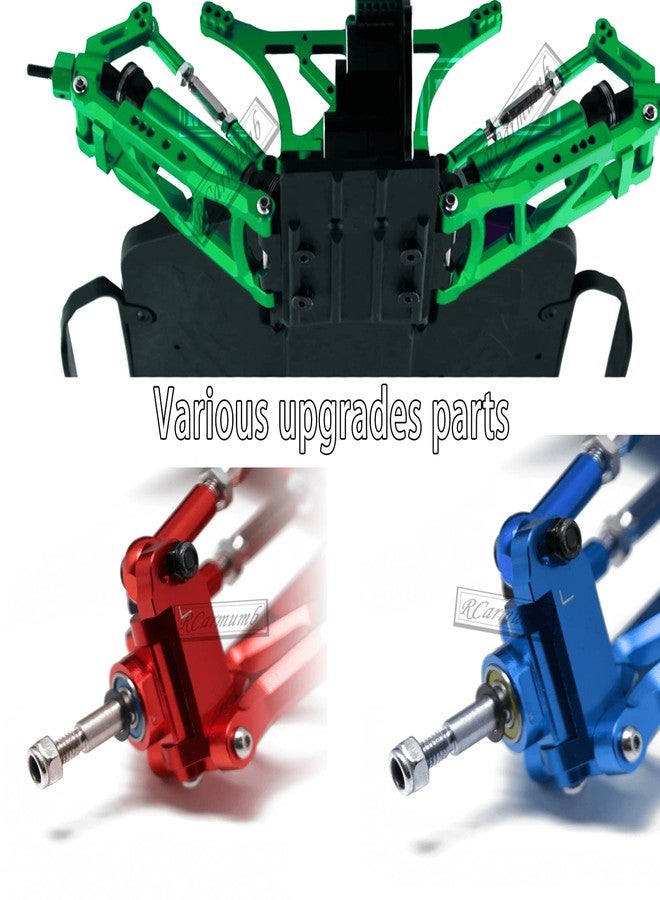 RCarmumb RC Upgrades Parts for 1/10 Slash VXL 2WD/Rustler VXL 2WD/Bandit VXL 2WD,Aluminum Steering Bellcranks Drag Link with Ball Bearings,Replace 3743,Green - Image 5