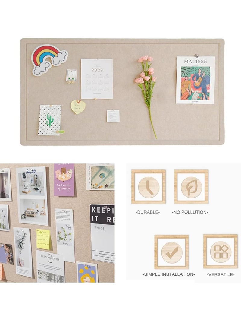 Generic Bulletin Board Foldable Large Decorative Picture Framed Display Board with Pins Bulletin Board for Displaying Notes Photos School Home Kitchen & Office Walls (Beige)  - Image 5