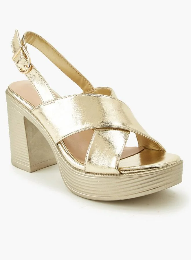 Surestep Women Cross Strap Platform Heel Sandals