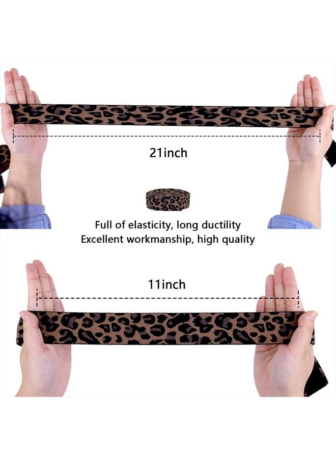 LEEONS Elastic Bands for Wig Edges 2PCS Edge Laying Band Adjustable Edge Wrap to Lay Edges Lace Melting Band Leopard Print Pattern Wig Band for Edges Comfortable Elastic Band for Lace Frontal Melt - Image 5