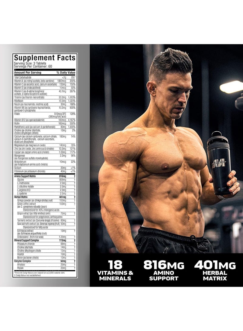 MuscleTech Platinum Multi Vitamin for Men Women Daily MultiVitamin Immune Support 90 Tablets - Image 5