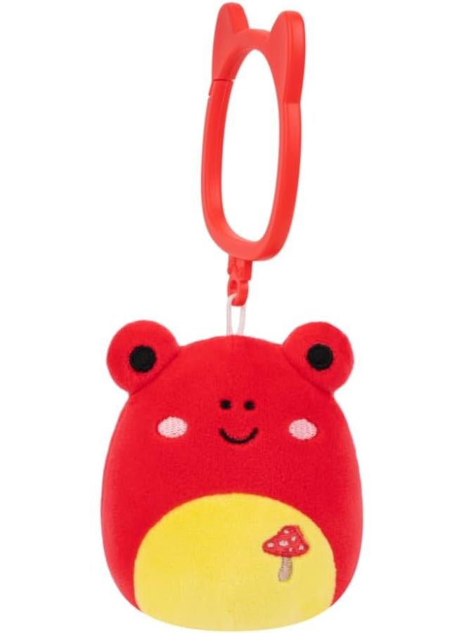 Squishmallows - Clip -On: The Red Tropical Frog With Mushroom Embroidery - Obu (3.5 inch) - Image 1