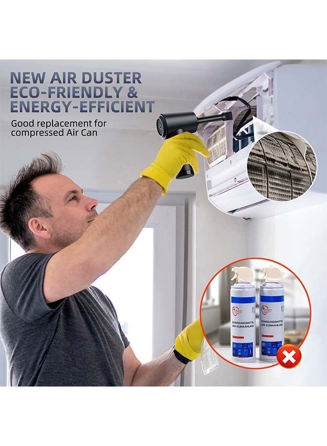 Sakulight Compressed air Duster - Keyboard Cleaner for Office no Canned Reusable Good Replacement Can Electric 91000RPM Cordless air Duster pc 7600mAh -pc Cleaning-air Blower-car dusters-Electric - Image 5