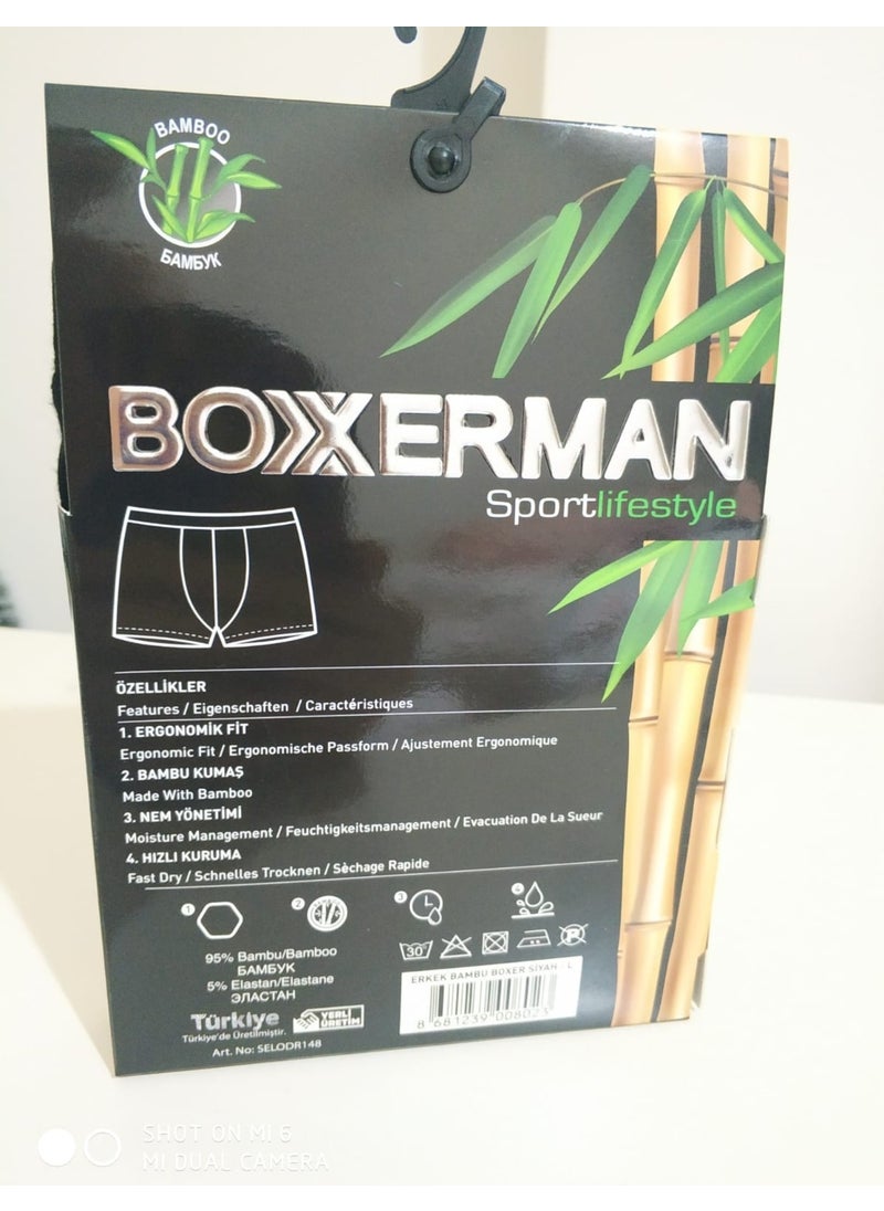 Tatkan Men's Bamboo Boxerman Boxer - 3 Pieces  - Image 2