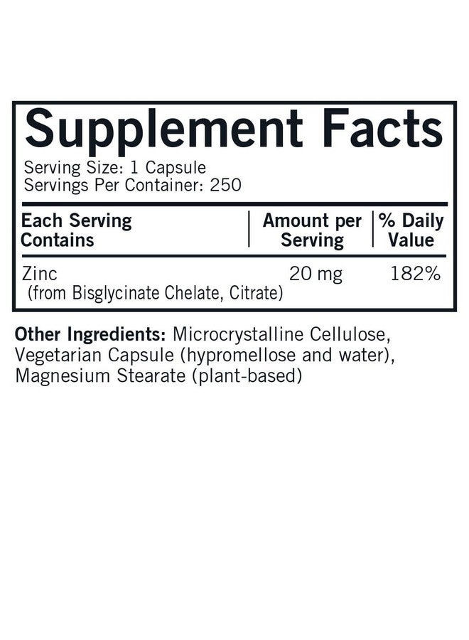 Kirkman - Zinc 20mg - 250 Capsules - Immune Support - High Absorption - Hypoallergenic - Image 3