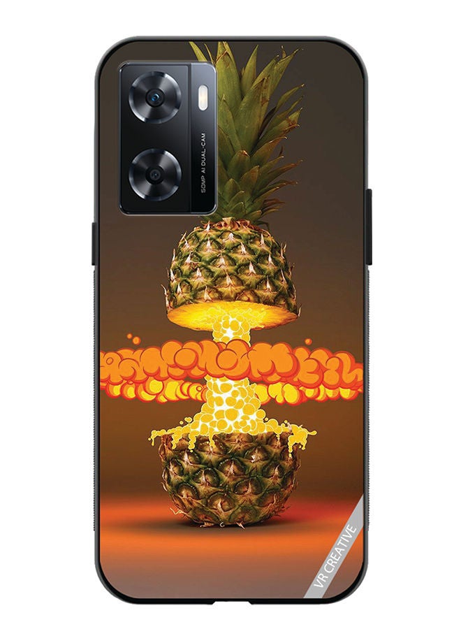 VR CREATIVE Protective Case Cover For OnePlus Nord N20 SE Fire Pineapple Design Multicolour - Image 1