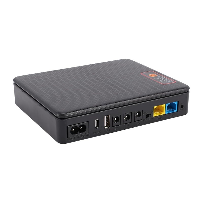 WALFRONT Mini UPS DC 12000mAh Backup Power Supply with 5V 9V 12V Output, Uninterruptible Power Supply for Routers Modems Security Cameras, 7 Hours Runtime (US Plug) - Image 2