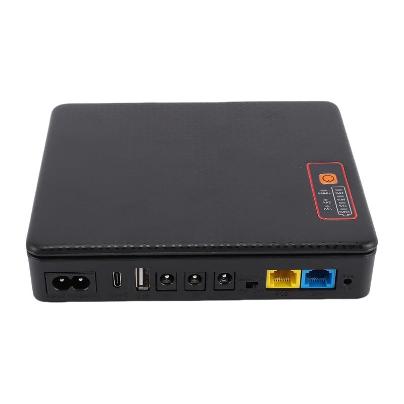 WALFRONT Mini UPS DC 12000mAh Backup Power Supply with 5V 9V 12V Output, Uninterruptible Power Supply for Routers Modems Security Cameras, 7 Hours Runtime (US Plug) - Image 4