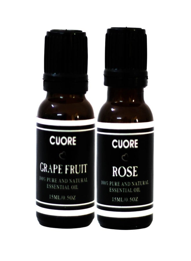 Cuore 100% Organic and Natural Grape Fruit & Rose Essential Oil For All - Image 2
