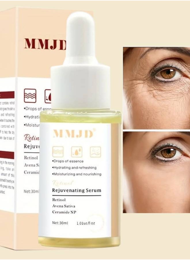 MMJD - Retinol Rejuvenating Serum Hydrating Refreshing and Nourishing Skincare with Retinol and Ceramide NP for Radiant Skin  Anti Aging Face Serum for Lines Wrinkles Retinol Serum 30ml - Image 1