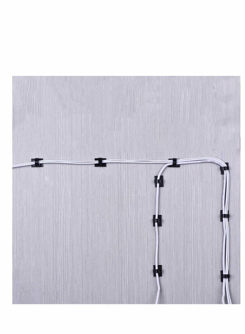SYOSI 100 Pcs Adhesive Cable Clips Upgraded Multifunctional Cord Holder Wire Organizer Cable Clamp for Car Office and Home Cable Management - Image 5