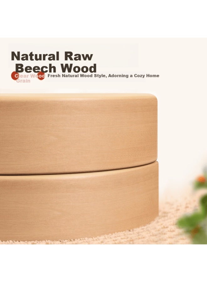 Timess Solid Wood Wall Clock Living Room Clock Home Creative Simple No-drill Quartz Clock 30cm - Image 2