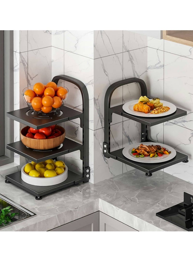 Pot Rack Organizer Pot and Pan Organizer Kitchen Storage Rack Wall Mounted Pot Rack with Adjustable Dividers Pot Storage Organizer for Kitchen Counter and Under The Sink(4 Tiers) - Image 5