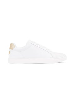 TOMMY HILFIGER Women's Essential Metallic Leather Cupsole Trainers -  Leather upper, Off White  - Image 1
