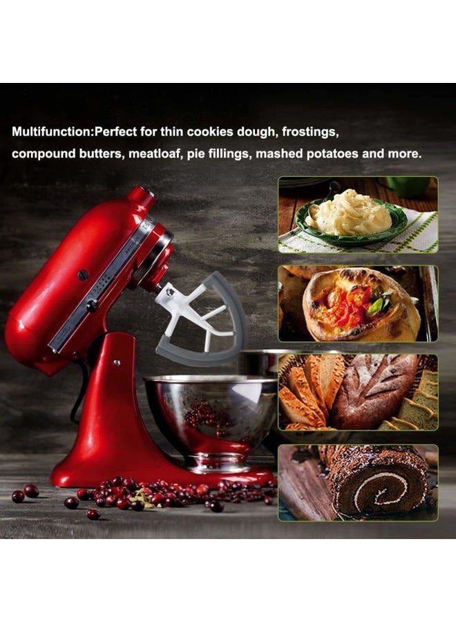 PROKITCHEN 4.5-5 Quart Flex Edge Beater for KitchenAid Tilt-Head Stand Mixer-Flat Beater Blade with Silicone Edges Flex Edge Bowl Scraper (Grey) - Image 3