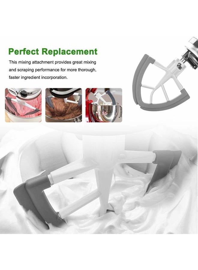 PROKITCHEN 4.5-5 Quart Flex Edge Beater for KitchenAid Tilt-Head Stand Mixer-Flat Beater Blade with Silicone Edges Flex Edge Bowl Scraper (Grey) - Image 2