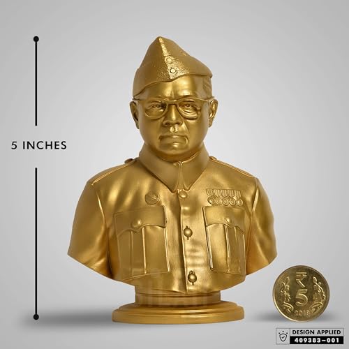 SILAII Netaji Subhas Chandra Bose Sculpture (Gold, 5 INCH) - Image 2