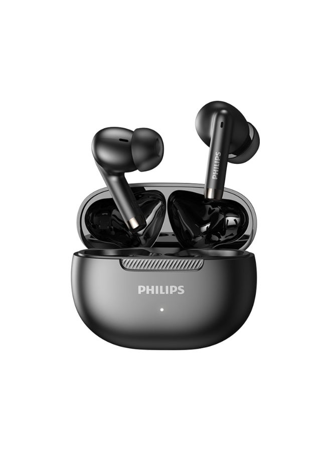 Philips Earbuds, Bluetooth Earbuds, Headphone, Open Ear Ring True Open Ear Headphones, True Wireless Earbuds - Bluetooth ， In-Ear Headphones， Bluetooth-20H Playtime, 13mm Composite Diaphragm, AI Call Noise Reduction, 38ms Low Latency, High-Resolution Lossless Sound for Gaming, Work, Travel & iPhone Android TAT2020 black - Image 1