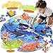 THINKBAY 14PCS Realistic Ocean Sea Animals Coral Toys with 20 Floor Puzzles for Kids Kids Ocean Animals Toys Including SharkOctopusStarfishSea Turtle for Toddler Boys Girls Birthday Gifts - Image 2