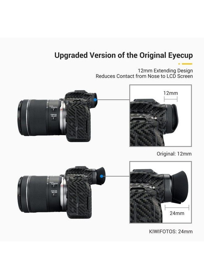 Kiorafoto - Eos R6 Mark Ii R6 R5 R5C Eyecup Eyepiece，Soft Silicon Extended Camera Eye Cup Viewfinder Special Designed For Canon Eos R6 Mark Ii R6 R5 R5C R5 C Fullframe Mirrorless Camera - Image 1