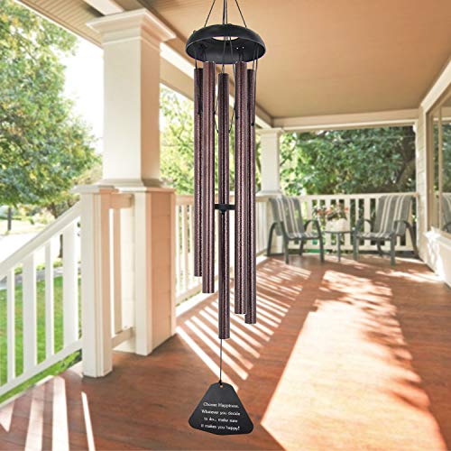 Astarin Sympathy Wind Chimes Outdoor Large Deep Tone,36" Handmade Large Wind Chimes Outdoor Tuned Relaxing Melody, Memorial Windchime Unique Outdoor Personalized for Garden Decor, Bronze (A Free Card) - Image 1