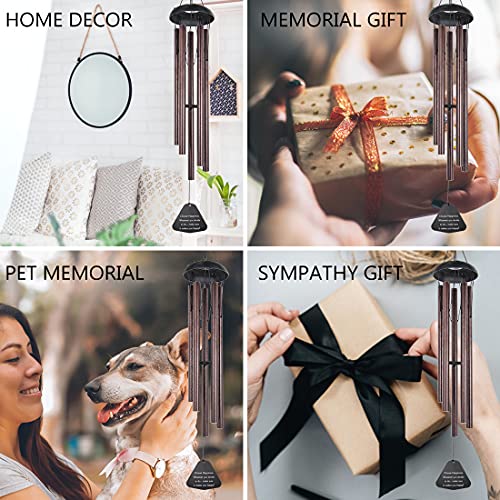 Astarin Sympathy Wind Chimes Outdoor Large Deep Tone,36" Handmade Large Wind Chimes Outdoor Tuned Relaxing Melody, Memorial Windchime Unique Outdoor Personalized for Garden Decor, Bronze (A Free Card) - Image 2