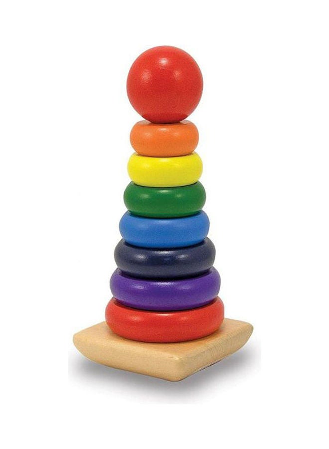 NIBEMINENT 7 Rings Pole | Skills Development, Intelligence, Educational, Iq, Stem & Montessori Wooden Toys For Babies, Toddlers, Kids Boys Girls