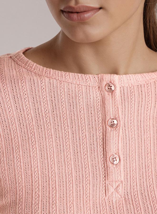 سبلاش فيڤ طقم بيجامة بلوزة وبنطلون بنقشة من مزيج البوليستر - Image 3