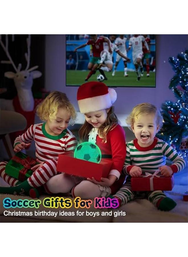 Football Gifts for Boys, 3D Illusion Night Lamp, Football Night Light for Kids Girls, 16 Colors Change,  Birthday Gift, Bedroom Accessories Decor for Football Fans 【Energy Class A+++】  - Image 2