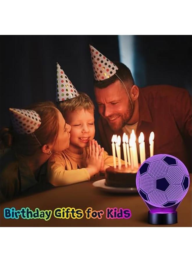 Football Gifts for Boys, 3D Illusion Night Lamp, Football Night Light for Kids Girls, 16 Colors Change,  Birthday Gift, Bedroom Accessories Decor for Football Fans 【Energy Class A+++】  - Image 4