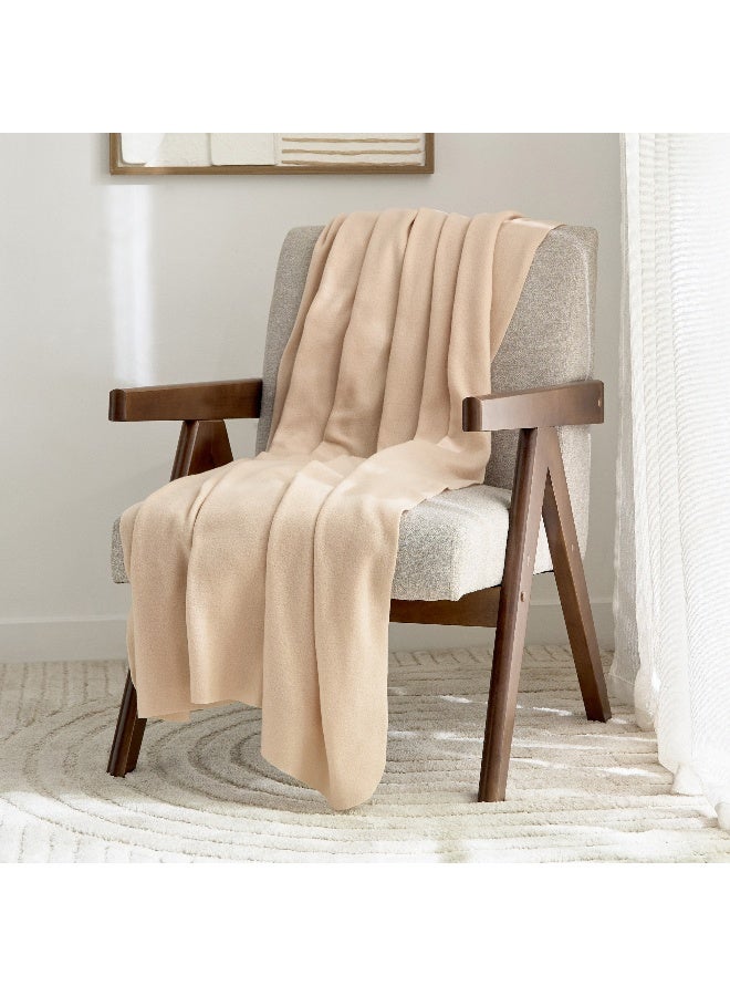 Home Box Atlanta Solid Recycled Polar Fleece Throw 120 x 160 cm - Image 1