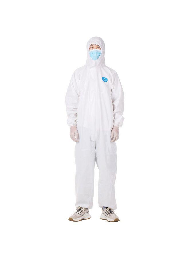 NIBEMINENT High Antibacterial Reusable Isolation Suit White M - Image 1