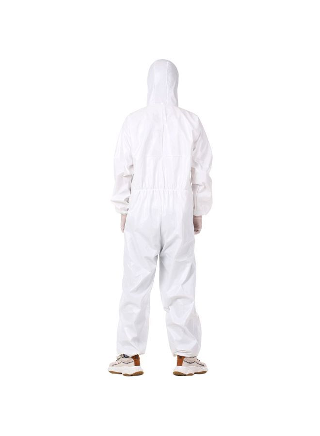 NIBEMINENT High Antibacterial Reusable Isolation Suit White M - Image 2