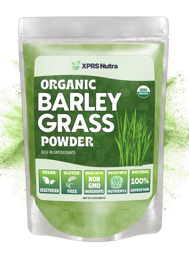 XPRS Nutra Organic Barley Grass Powder 8 Ounce Premium Barley Powder Rich In Antioxidants Amino Acids And Protein Barley Green Superfood For Immunity - Image 2
