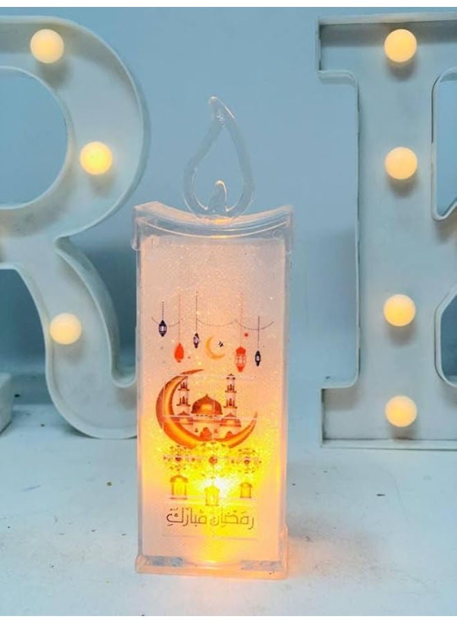 شمعة عيد مبارك بدون لهب (قطعة واحدة) لرمضان والعيد - Image 2