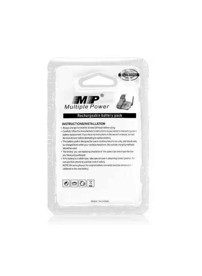 أم بي بطارية MP 301 قابلة لإعادة الشحن 3.6V 450mAh Ni-MH – بطارية مدمجة لأجهزة الهاتف اللاسلكي والألعاب والإلكترونيات الصغيرة - Image 4