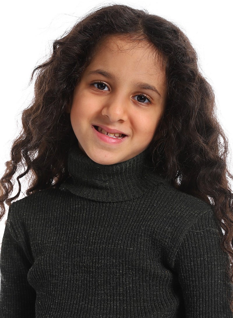 Caesar Girls Wool Pullover With High Neck  - Image 3