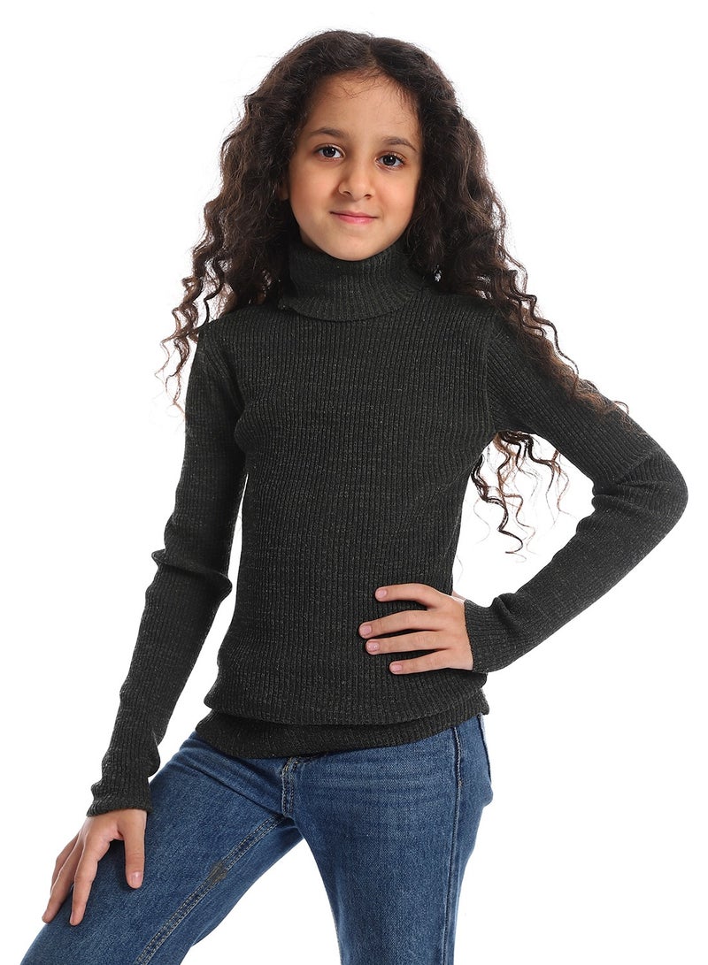 Caesar Girls Wool Pullover With High Neck  - Image 1