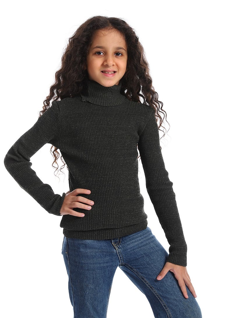 Caesar Girls Wool Pullover With High Neck  - Image 2