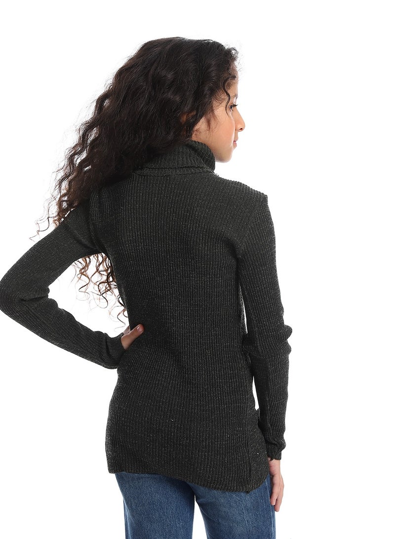 Caesar Girls Wool Pullover With High Neck  - Image 4