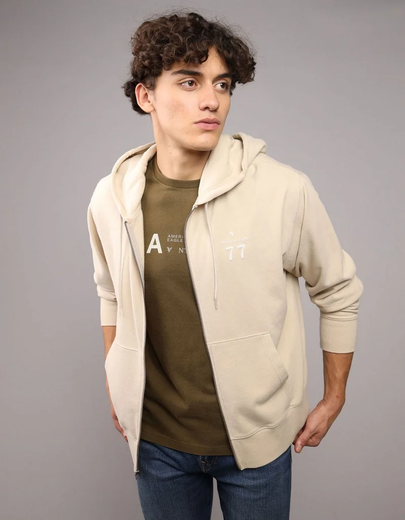 American Eagle AE Graphic Full-Zip Hoodie