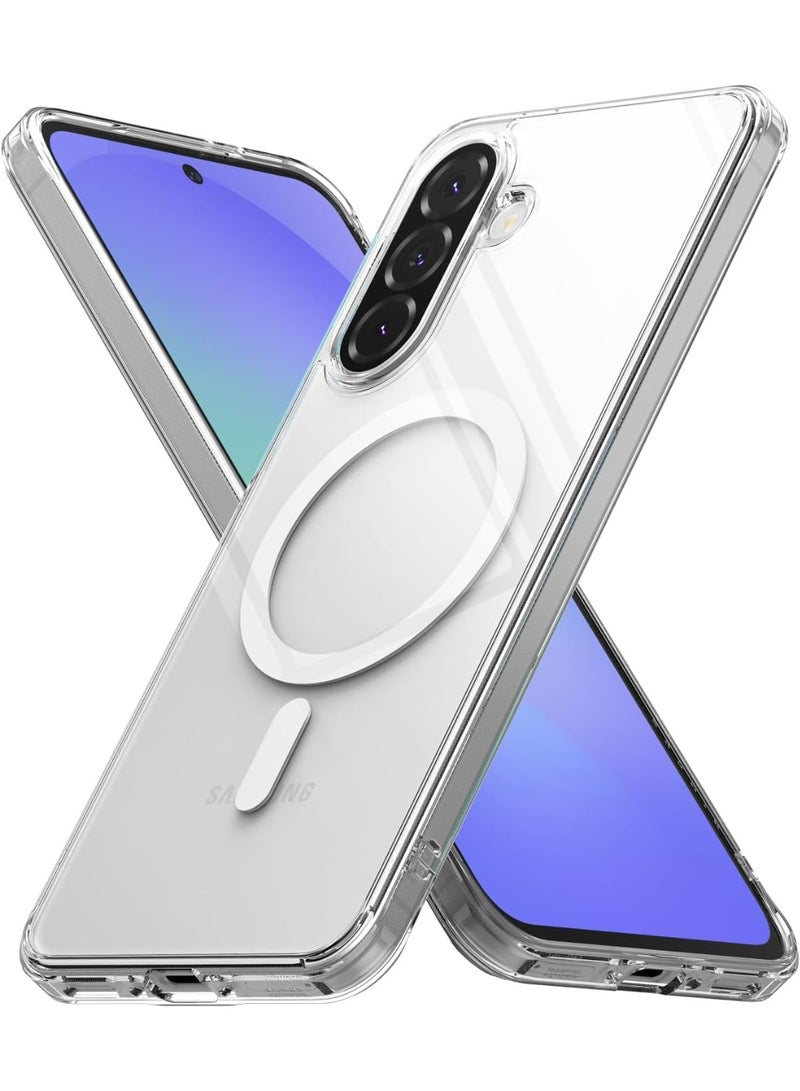 Magnetic Case for samsung a56 /samsung a36 Compatible with Wireless Charging, Cover Camera Lens Protector, Slim Protective anti Yellowing Clear Case for samsung a56 cover