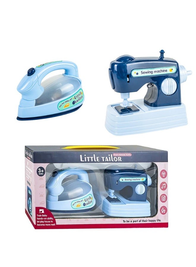 Little Tailor Pretend Play Sewing Machine and Iron Toy Set for Kids Ages 3+ - Image 2